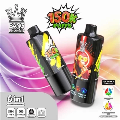 BANG LEGEND 150K PUFFS VAPE — новий еталон для високо-одноразових електронних...