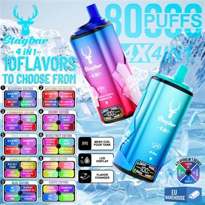 Stag Bar 4in1 80000 Puffs: вибір нової ери для одноразових електронних-сигаре...