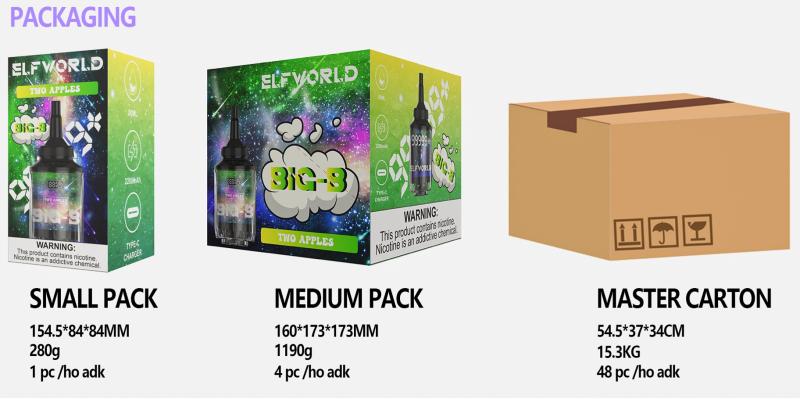 ELFWORLD DOUBLE MOUTHED GIANT HOOKAH 99999 packagng ELFWORLD DOUBLE MOUTHED GIANT HOOKAH 99999 packagng
